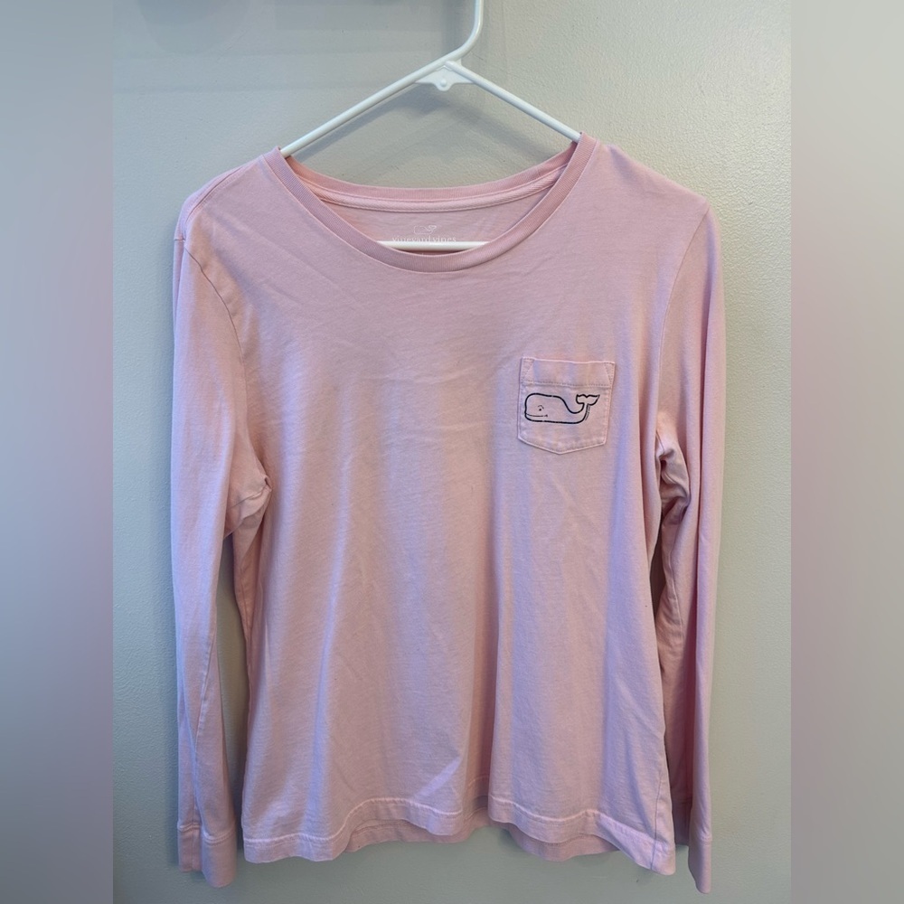 Womans size large vineyard vines long sleeve pink cotton teeshirt